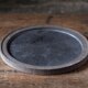 黒釉ぺたんこ丸皿の画像