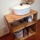 h46w50d26.7　naturalラック　プリンター台　キッチン　リビング　カフェ風　店舗什器の画像