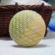 手織り布 ヘアゴム 黄色×黄緑×白×ミントグリーンの画像