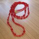 【再販】大小さまざまな真っ赤なロングネックレス【送料無料】