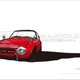 トヨタ スポーツ800(ヨタハチ)　カーイラストポスター(A4サイズ)の画像