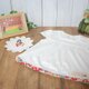 【ｂｏ様ご予約】　小花柄のＴシャツワンピ　８０×白×鳥タグ
