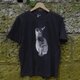 あくび猫Tシャツ　Mサイズ/ブラックの画像
