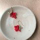 〖色あわせ〗ピアス　ねずみと赤の画像